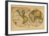 World Map-Mathew Carey-Framed Art Print