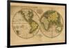 World Map-Mathew Carey-Framed Art Print