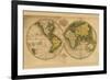 World Map-Mathew Carey-Framed Premium Giclee Print