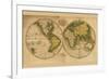 World Map-Mathew Carey-Framed Art Print