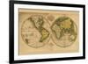 World Map-Mathew Carey-Framed Art Print