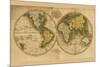 World Map-Mathew Carey-Mounted Art Print