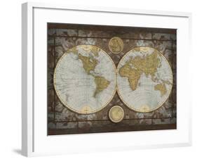 World Map-Elizabeth Medley-Framed Premium Giclee Print