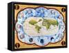 World Map-Battista Agnese-Framed Stretched Canvas