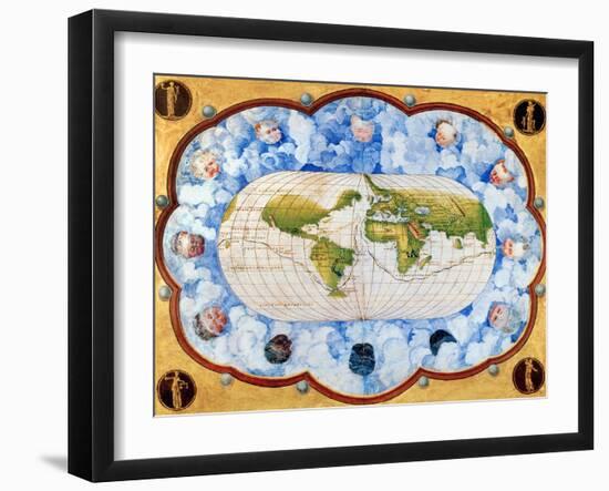 World Map-Battista Agnese-Framed Giclee Print