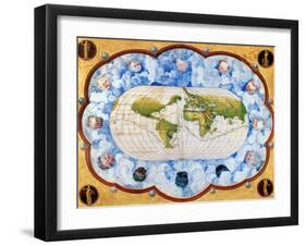 World Map-Battista Agnese-Framed Giclee Print