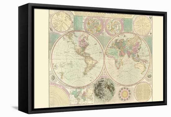 World Map-Carington Bowles-Framed Stretched Canvas