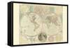 World Map-Carington Bowles-Framed Stretched Canvas