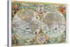 World Map-Petrus Plancius-Stretched Canvas