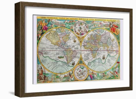 World Map-Petrus Plancius-Framed Art Print