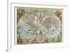 World Map-Petrus Plancius-Framed Premium Giclee Print
