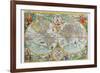 World Map-Petrus Plancius-Framed Premium Giclee Print