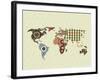 World Map-Lanre Adefioye-Framed Giclee Print