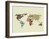 World Map-Lanre Adefioye-Framed Giclee Print