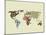 World Map-Lanre Adefioye-Mounted Giclee Print