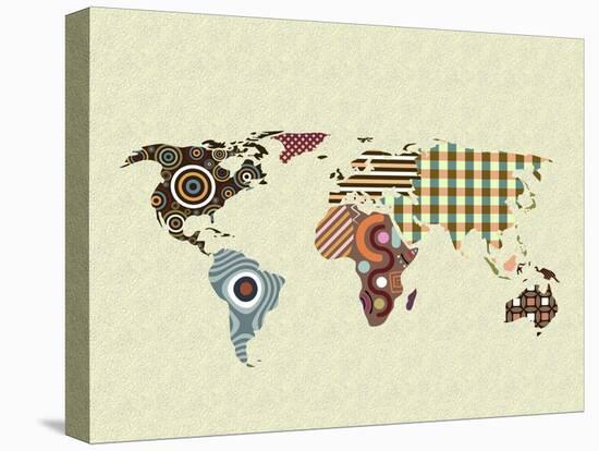 World Map-Lanre Adefioye-Stretched Canvas
