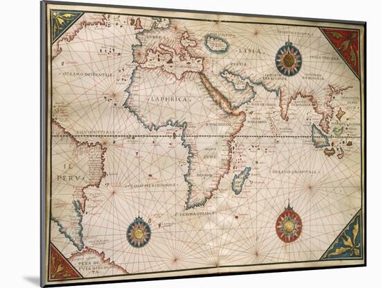 World Map-Giorgio Vasari-Mounted Giclee Print