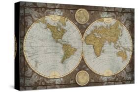 World Map-Elizabeth Medley-Stretched Canvas