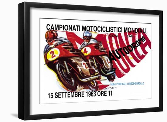 World Motorcycle Championship, 1963-null-Framed Premium Giclee Print