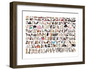 World of Cats-null-Framed Art Print