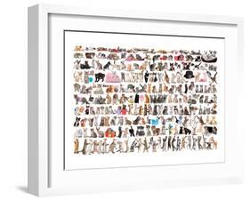 World of Cats-null-Framed Art Print