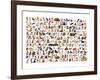 World of Dogs-null-Framed Art Print