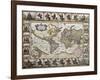 World Old Map. Created By Nicholas Visscher, Published In Amsterdam, 1652-marzolino-Framed Art Print