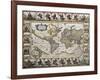 World Old Map. Created By Nicholas Visscher, Published In Amsterdam, 1652-marzolino-Framed Art Print