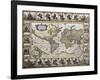 World Old Map. Created By Nicholas Visscher, Published In Amsterdam, 1652-marzolino-Framed Art Print