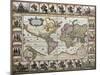 World Old Map. Created By Nicholas Visscher, Published In Amsterdam, 1652-marzolino-Mounted Art Print