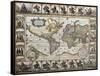 World Old Map. Created By Nicholas Visscher, Published In Amsterdam, 1652-marzolino-Framed Stretched Canvas