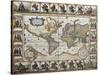 World Old Map. Created By Nicholas Visscher, Published In Amsterdam, 1652-marzolino-Stretched Canvas