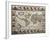 World Old Map. Created By Nicholas Visscher, Published In Amsterdam, 1652-marzolino-Framed Art Print