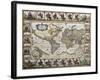 World Old Map. Created By Nicholas Visscher, Published In Amsterdam, 1652-marzolino-Framed Art Print