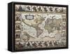 World Old Map. Created By Nicholas Visscher, Published In Amsterdam, 1652-marzolino-Framed Stretched Canvas
