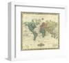 World on Mercators Projection, c.1823-Henry S^ Tanner-Framed Art Print