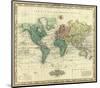World on Mercators Projection, c.1823-Henry S^ Tanner-Mounted Art Print