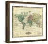 World on Mercators Projection, c.1823-Henry S^ Tanner-Framed Art Print