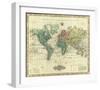 World on Mercators Projection, c.1823-Henry S^ Tanner-Framed Art Print