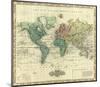 World on Mercators Projection, c.1823-Henry S^ Tanner-Mounted Art Print