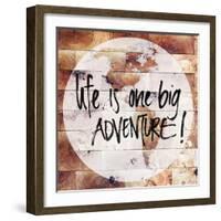 World on Wood-Sd Graphics Studio-Framed Art Print