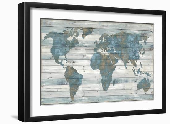 World on Wood-Jamie MacDowell-Framed Premium Giclee Print