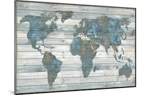 World on Wood-Jamie MacDowell-Mounted Premium Giclee Print