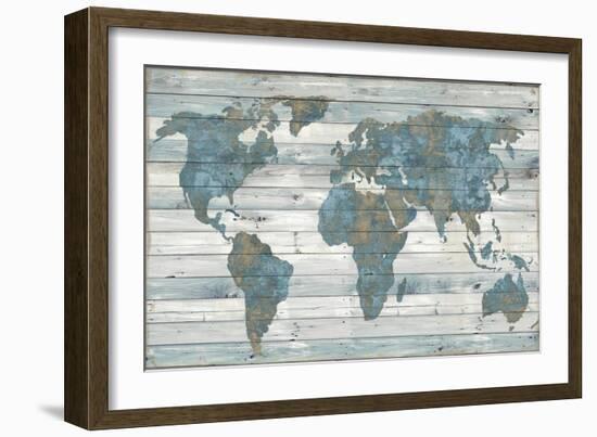 World on Wood-Jamie MacDowell-Framed Art Print