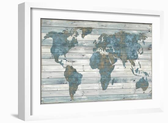 World on Wood-Jamie MacDowell-Framed Art Print