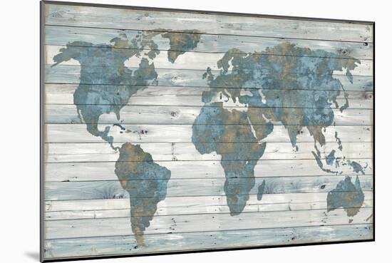 World on Wood-Jamie MacDowell-Mounted Art Print