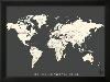 World Personalized Travel Map (includes stickers)-Kindred Sol Collective-Framed Art Print