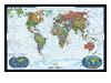 World Political Map, Decorator Style-National Geographic Maps-Stretched Canvas