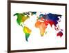 World Polygon Map 1-NaxArt-Framed Art Print