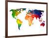 World Polygon Map 1-NaxArt-Framed Art Print